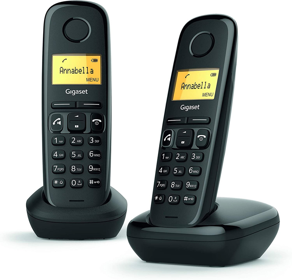 Радиотелефон DECT Gigaset A270 DUO Black / домашний беспроводной телефон с  дополнительной трубкой