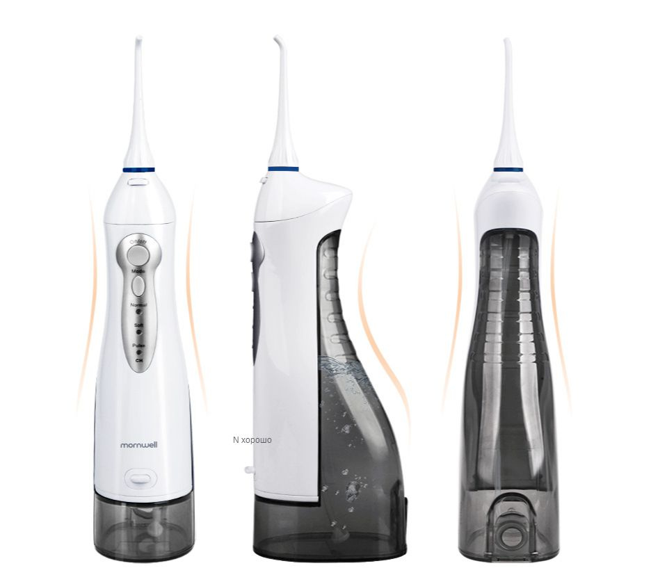 Mornwell D52 Портативный пероральный ирригатор 300мл, 4 сопла, usb ...