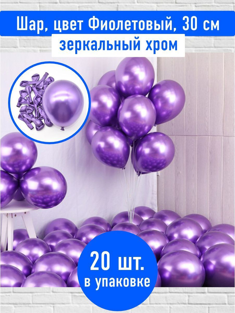 Латексные воздушные шары Хром, Металл, Зеркальные - купить в интернет ...
