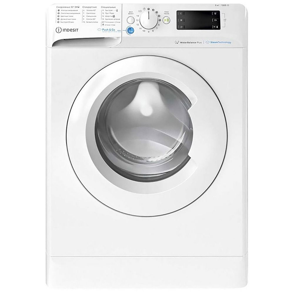 Стиральная машина Indesit BWSE 61051 WWV RU, белый - купить по выгодной  цене в интернет-магазине OZON (900009181)