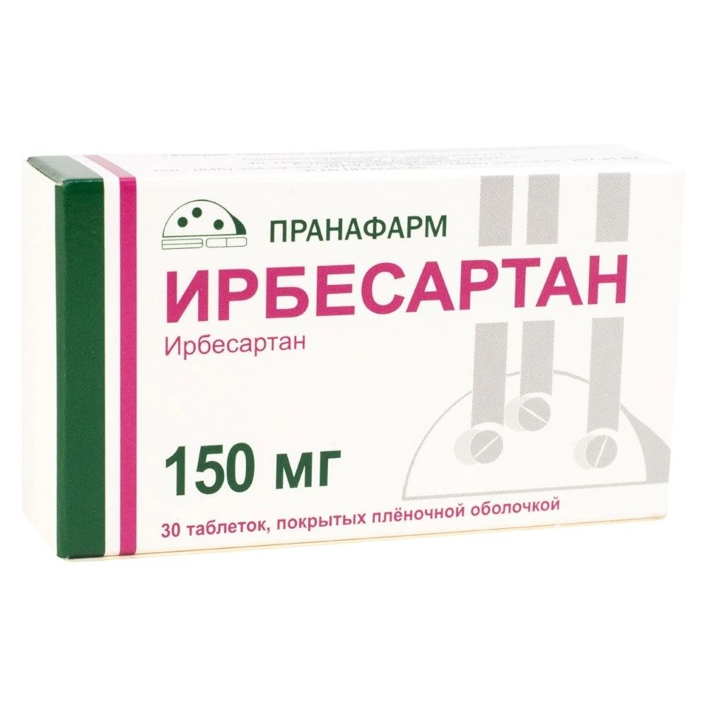 Лекарственное средство рецептурное Ирбесартан, бренд Пранафарм По рецепту,  Таблетка - купить в интернет-аптеке OZON (900788368)