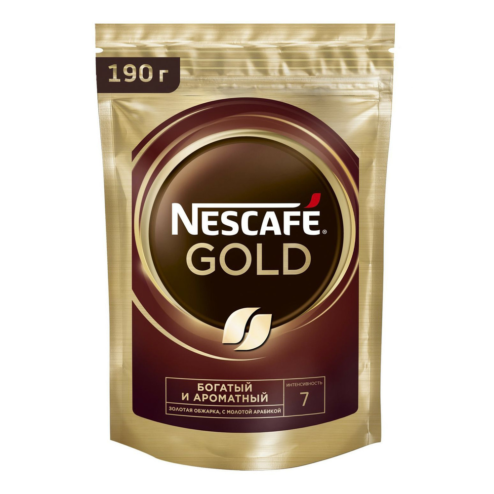 Кофе Nescafe Gold растворимый 190 г #1