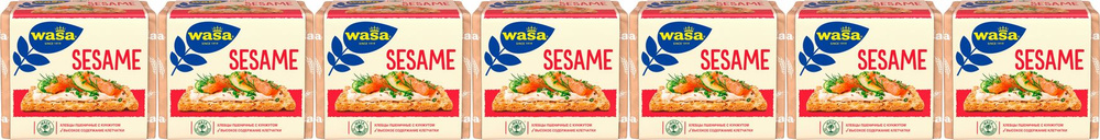 Хлебцы пшеничные Wasa Sesame с кунжутом, комплект: 7 упаковок по 200 г  #1