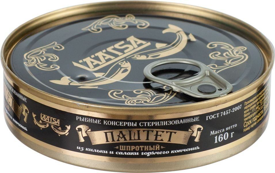 Паштет Laatsa шпротный из кильки и салаки 160г - купить с доставкой по ...