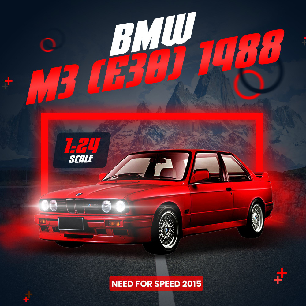 Металлическая модель машины BMW M3 (E30) 1988 / Масштабная модель автомобиля  1/24 - купить с доставкой по выгодным ценам в интернет-магазине OZON  (918203601)