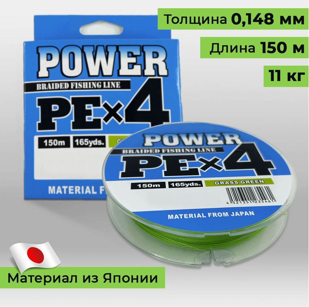 Плетёный шнур/ Плетенка для рыбалки 0,148 мм. 150 м. 11 кг #1