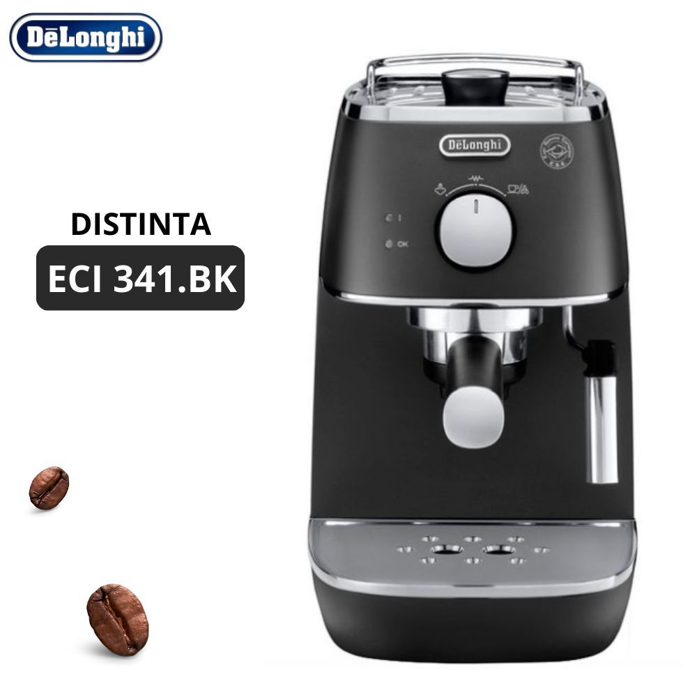 Рожковая кофеварка DeLonghi ECI 341 BK Distinta. Товар уцененный #1