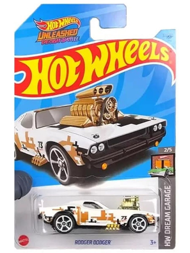 HKJ49 Машинка металлическая игрушка Hot Wheels коллекционная модель RODGER DODGER белый  #1