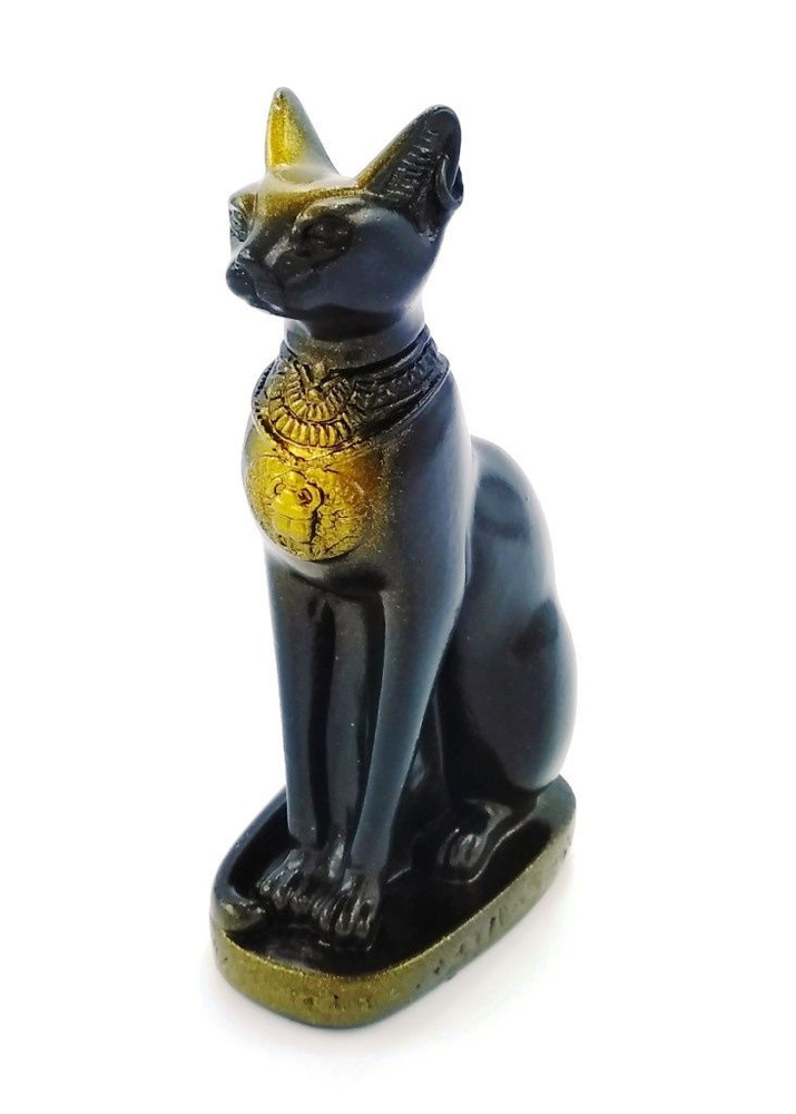Статуэтка Кошка египетская 14x7x5см из гипса для интерьера, декора дома. Сувенир подарок на день рождения, #1