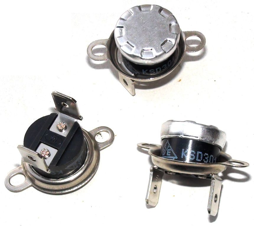 Термостат биметаллический KSD301 16A 100 градусов - купить с доставкой ...