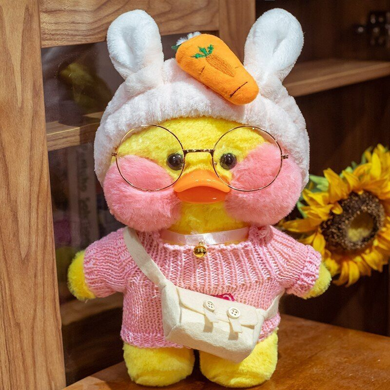 Утка мягкая игрушка желтая ,Плюшевая уточка lalafanfan duck, Утенок в ...