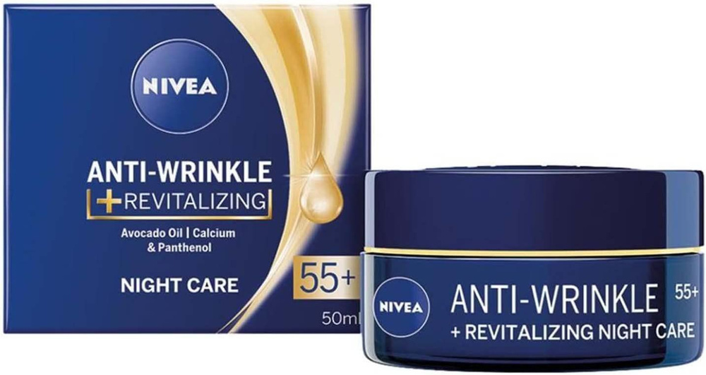 Nivea против морщин + восстанавливающий 55+ Ночной крем 50 мл  #1