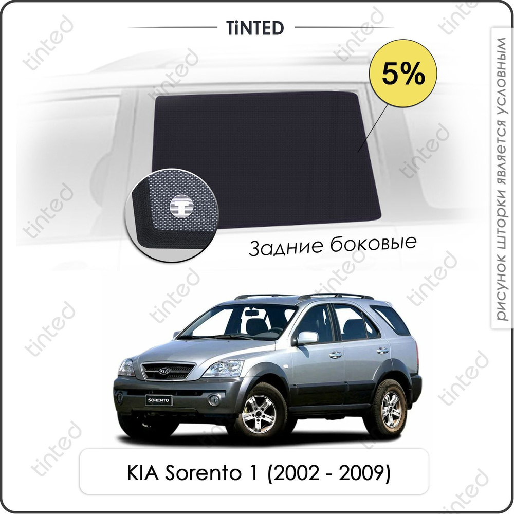 Шторка солнцезащитная Tinted Kia Sorento (100х - купить по доступным ценам  в интернет-магазине OZON (961529583)