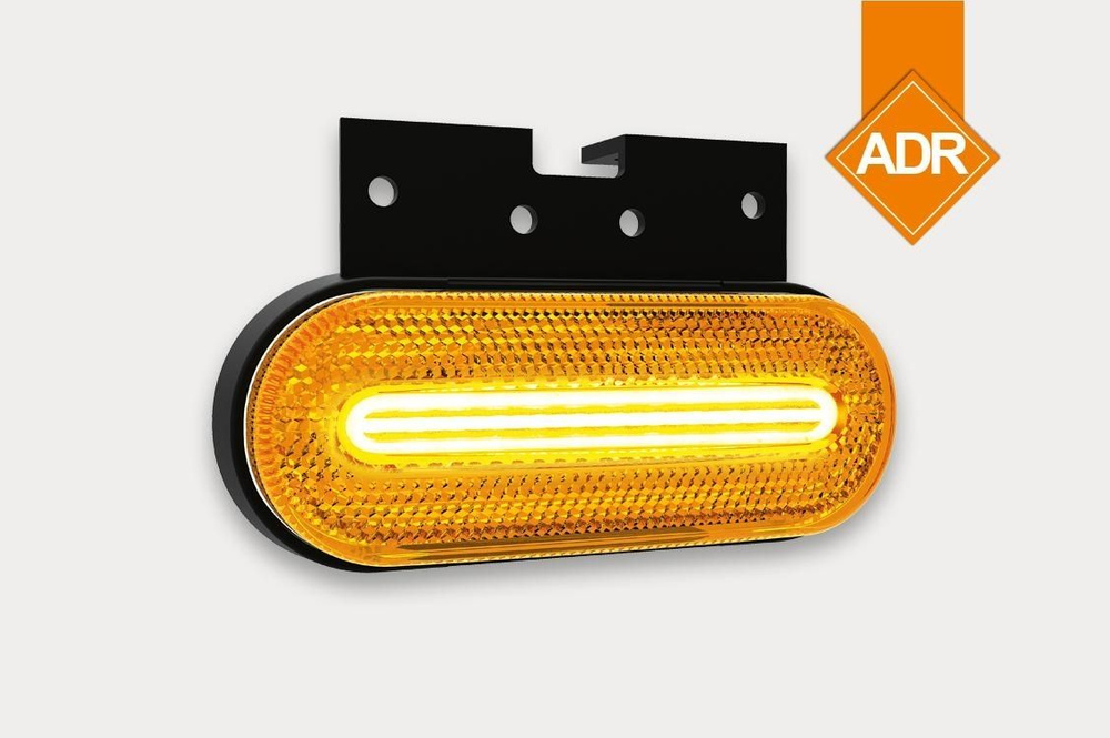 Фонарь габаритный прицепа FT-070 LED с кронштейном, желтый, 12-36V FRISTOM  #1