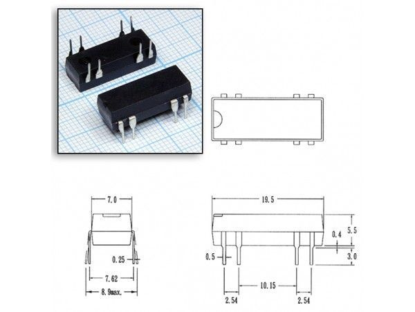 D1A050X00, Реле герконовое, DIP-корпус, напряжение управления 5VDC ...
