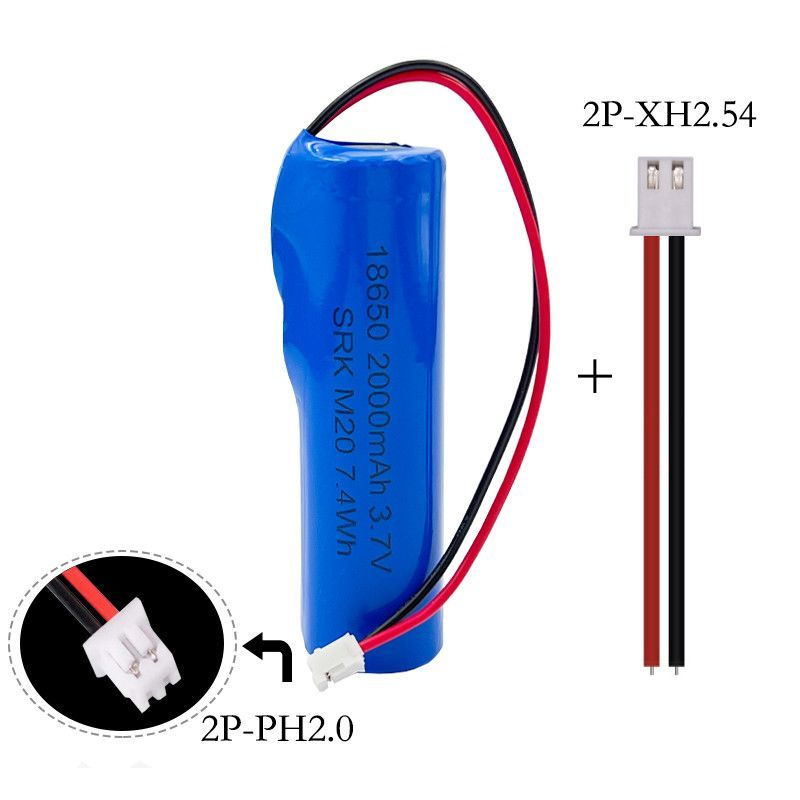 18650 Литий - ионный заряжаемый аккумулятор 3.7V 2000mAh с проводом ...
