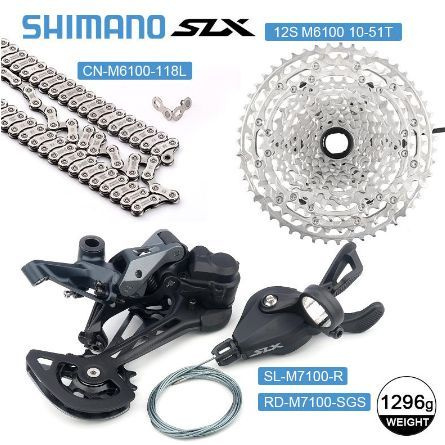 Shimano SLX M7100 MTB Групповой набор Переключатель скоростей M6100 MS Кассета 51T M6100 Цепи 12-скоростная #1