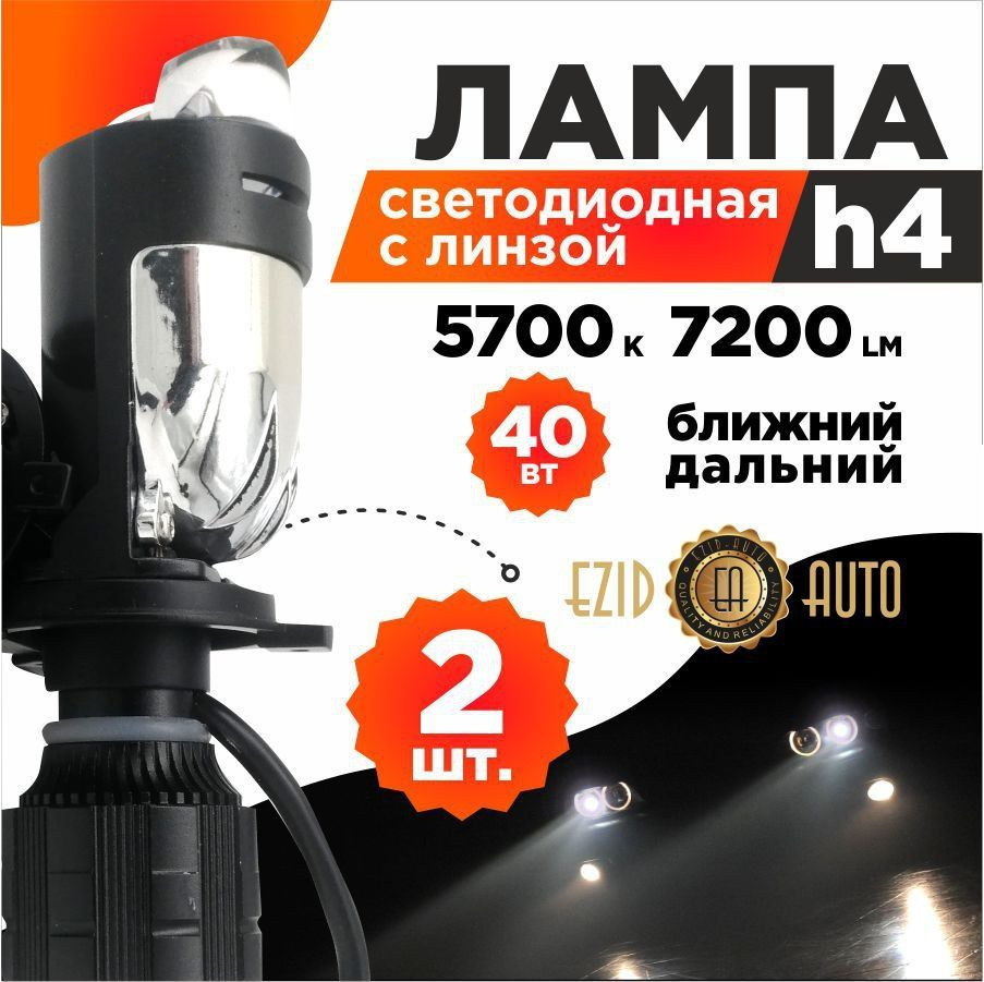 Лампа автомобильная EZID-AUTO 12В/24В, 2 шт. купить по низкой цене с  доставкой в интернет-магазине OZON (854265830)