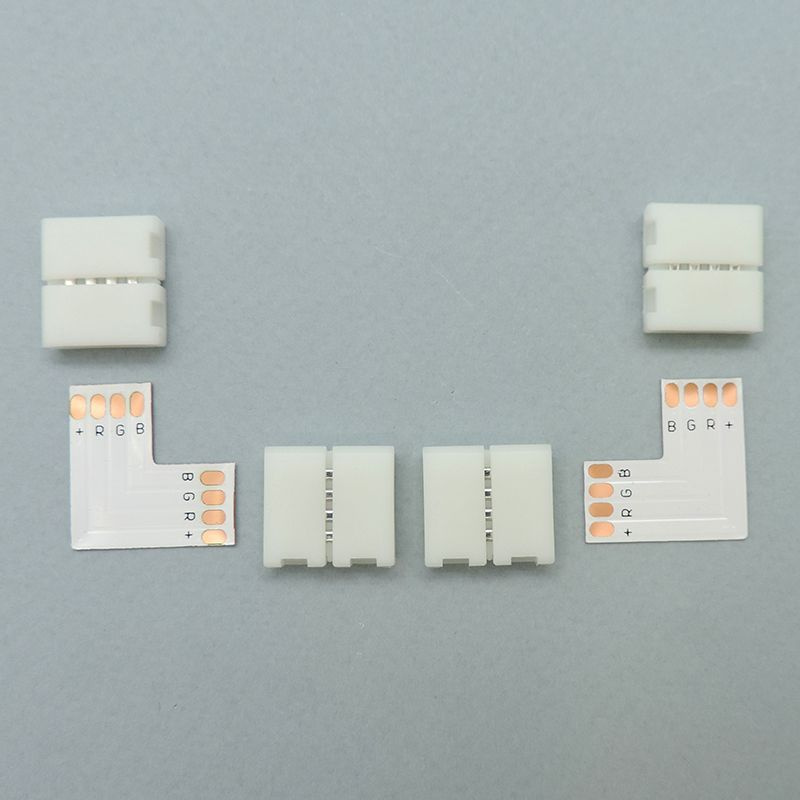 Коннектор L-образный с зажимами для многоцветной RGB четырехконтактной (4pin) светодиодной ленты 10мм #1