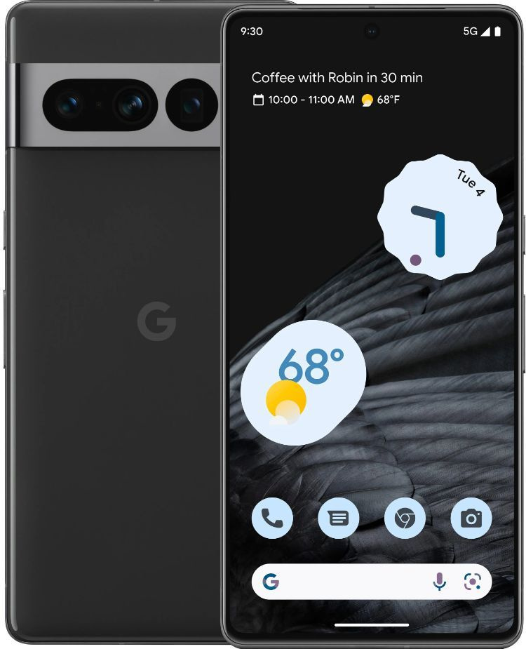 Google Смартфон Google Pixel 7 Pro（Европейская версия） 12/256 ГБ, Nano-SIM, eSIM, черный, черно-серый #1