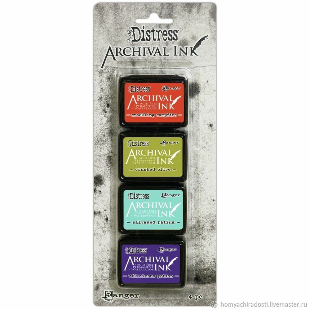 Набор штемпельных подушечек Tim Holtz Distress Archival Mini Ink Kit 5 #1