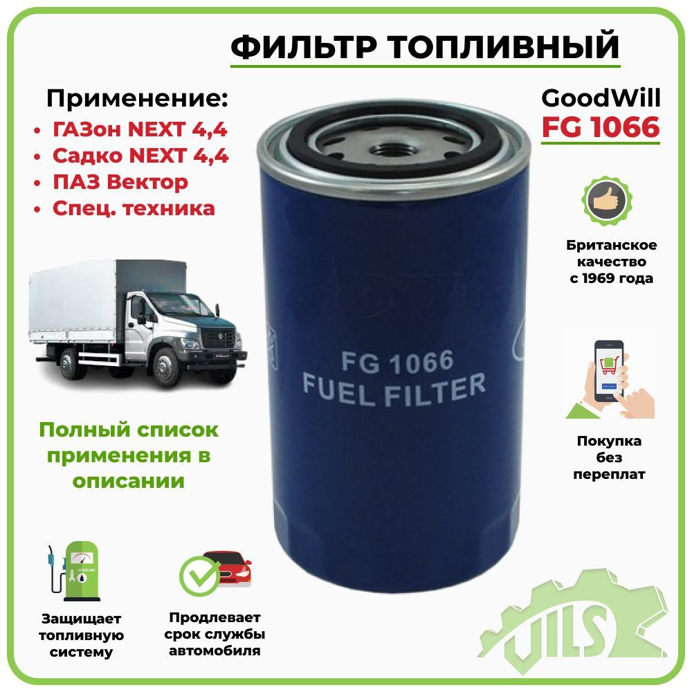 Фильтр топливный Goodwill FG1066 - купить по выгодным ценам в  интернет-магазине OZON (1053272322)