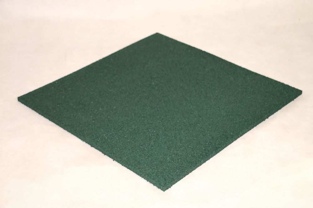 Резиновая плитка 500х500х10 мм, зеленая #1