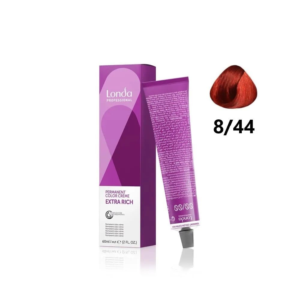 Londa Color стойкая крем-краска, 8/44 светлый блонд интенсивно-медный micro reds, 60мл  #1