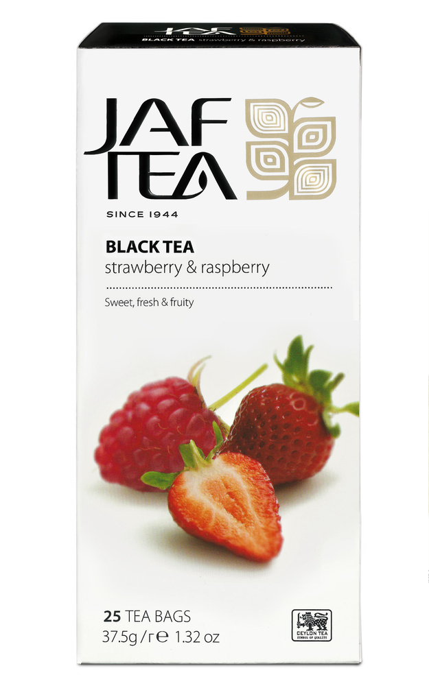 Чай цейлонский JAF TEA "Strawberry&Rasberry" чёрный с клубникой и малиной, 25 пак..  #1