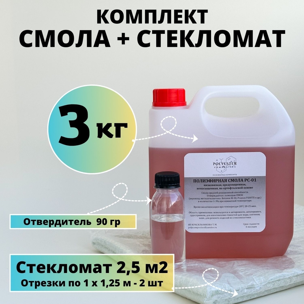 Полиэфирная смола POLYESTER Composites, 3000 г - купить по выгодной цене в  интернет-магазине OZON (943431380)