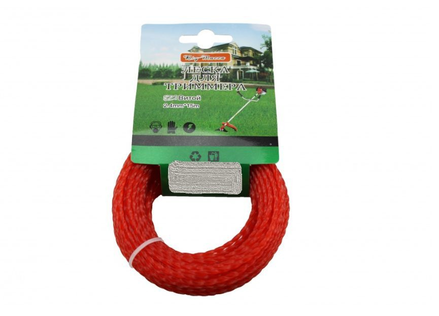 Леска для триммера Леска для триммера "витой квадрат" (д 2,4 мм 15 м ...