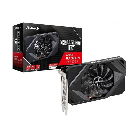 Видеокарта ASRock Radeon RX 6500 XT, 4 ГБ PCI-E 4.0 x16
