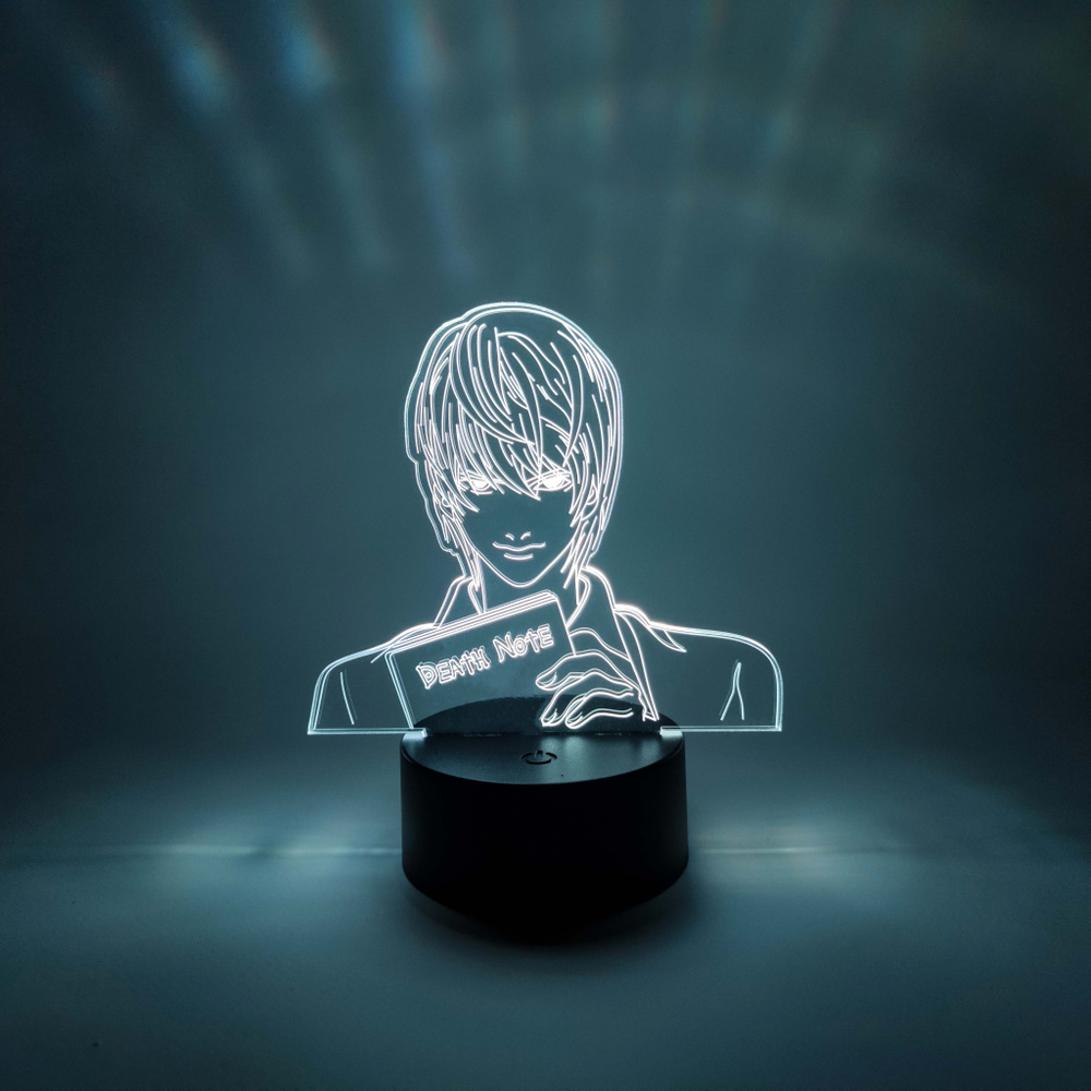 Купить LED ночник Лайт Ягами / Light Yagami из аниме Тетрадь смерти / Death  Note, От порта USB, AA по выгодной цене в интернет-магазине OZON  (1093023807)