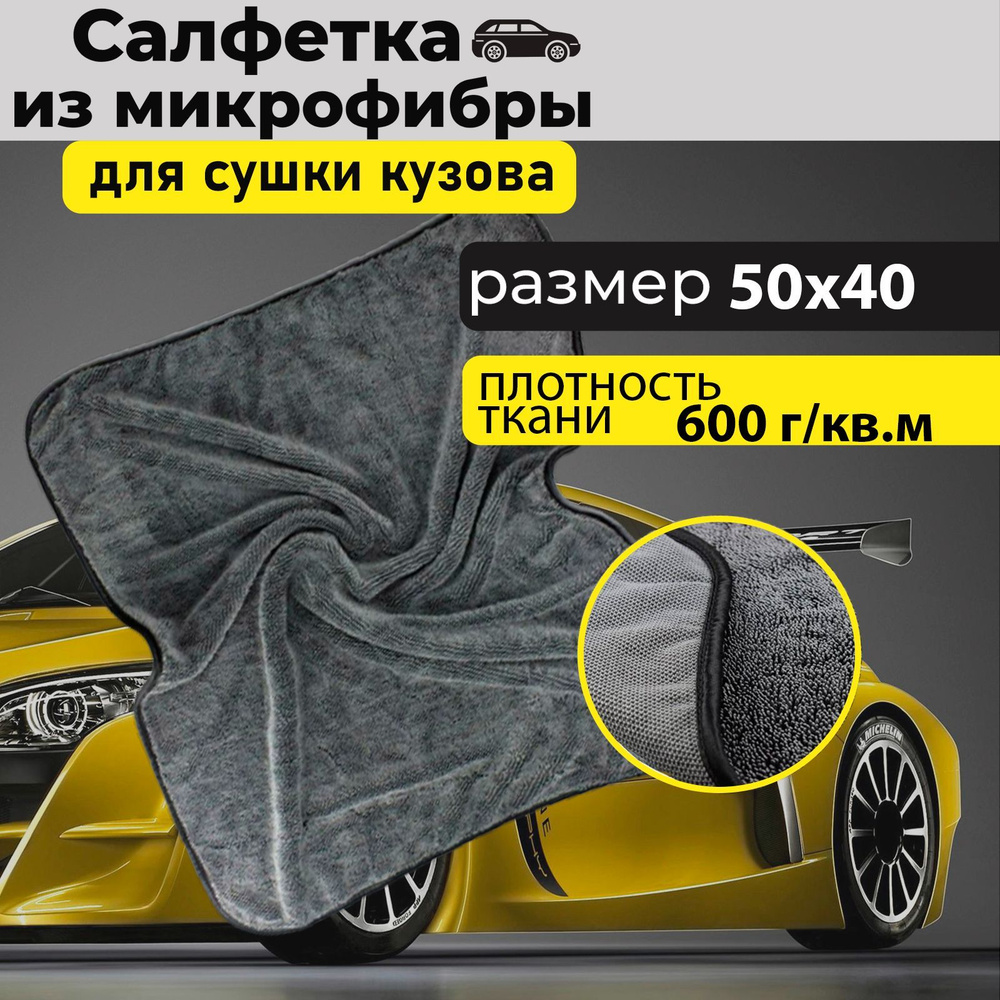 Микрофибра для авто / 40х50, тряпка для машины, автополотенце - купить с  доставкой по выгодным ценам в интернет-магазине OZON (811687865)