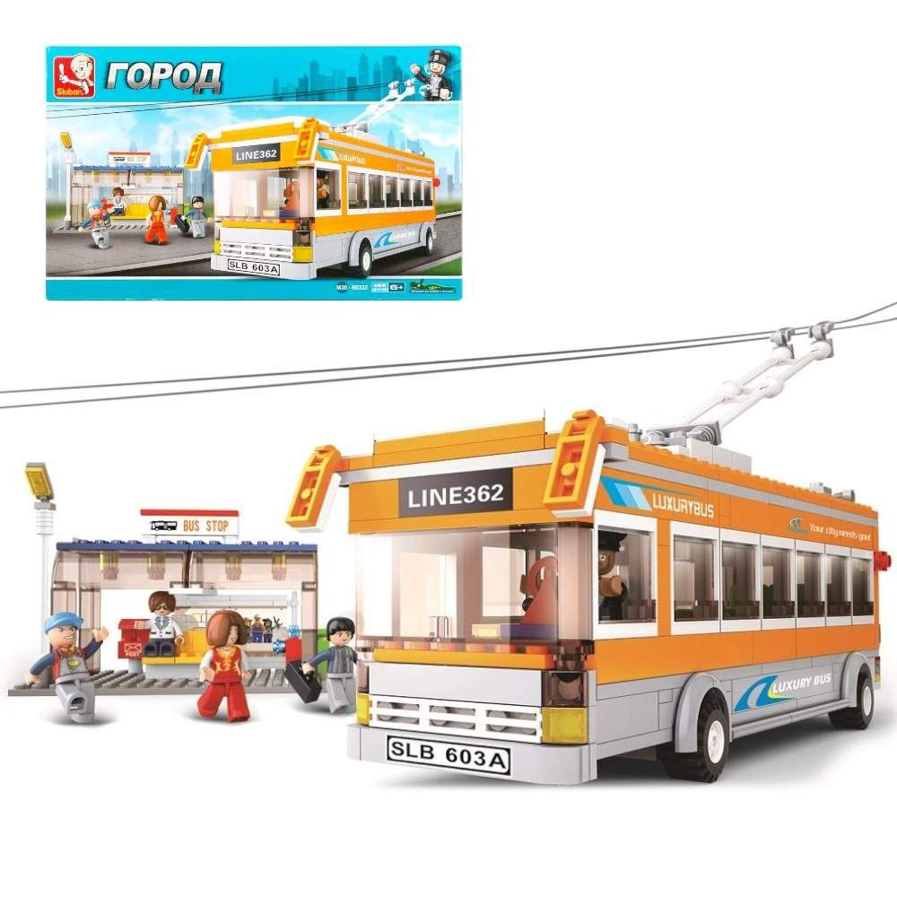 Конструктор Sluban Троллейбус Маршрут 362 (457 детали),  M38-B0332 #1