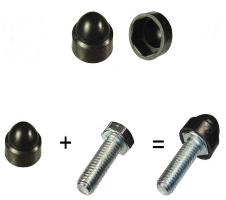 Колпачок на гайку/болт под ключ 13 пластиковый декоративный М8 (40шт) #1