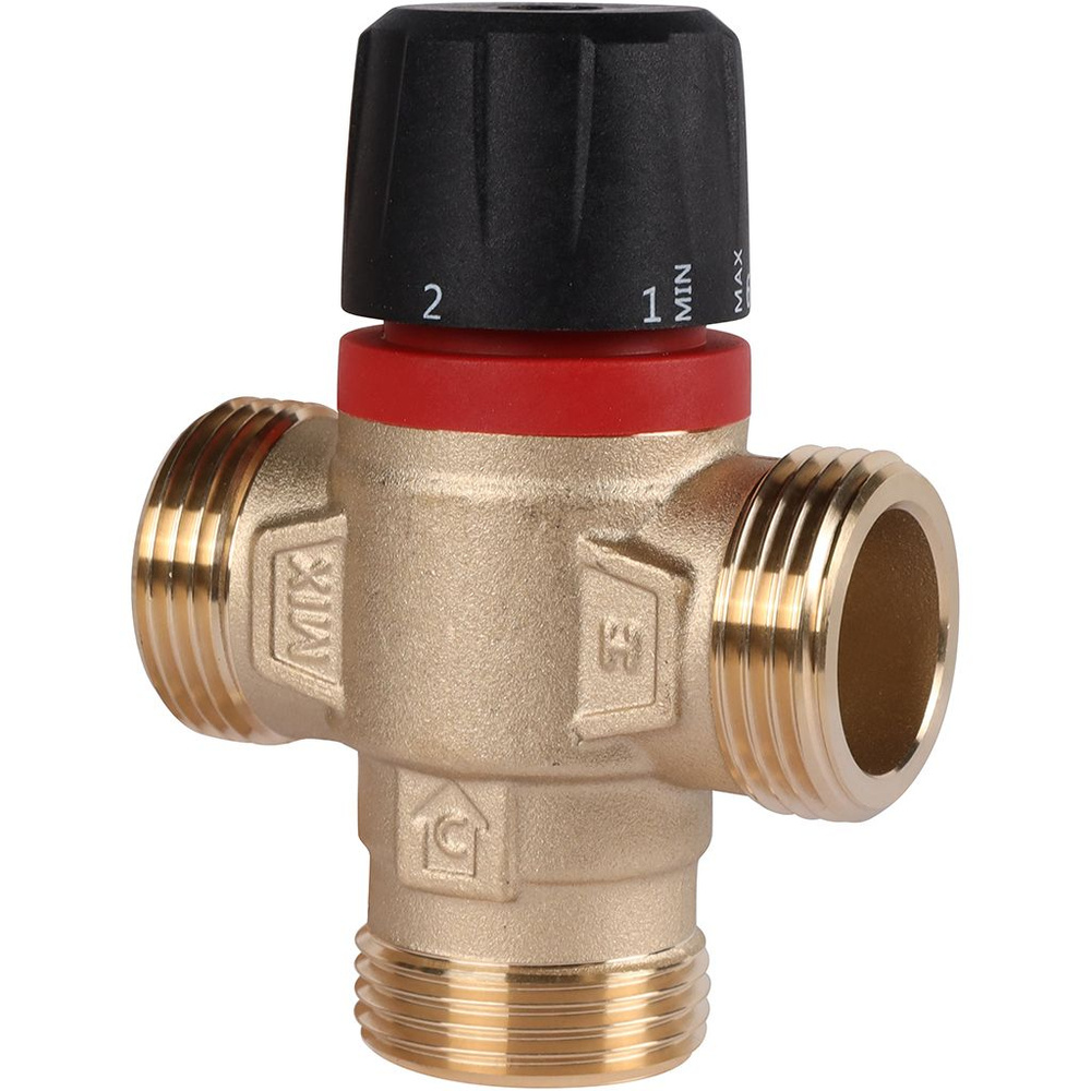 Термостатический смесительный клапан ROMMER 1" (НР) 20-43 С KV 2,5 (боковое смешивание)  #1