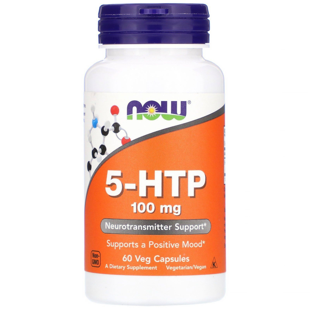 5-HTP NOW Foods, 5-ГидроксиТриптофан 100 мг - 60 капсул (капс массой 440 мг)  #1