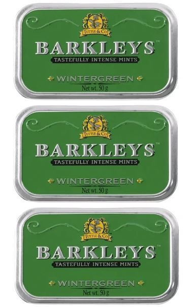 Леденцы Barkleys Mints Wintergreen / Барклис Зимняя Свежесть, 3 * 50 гр, Нидерланды  #1