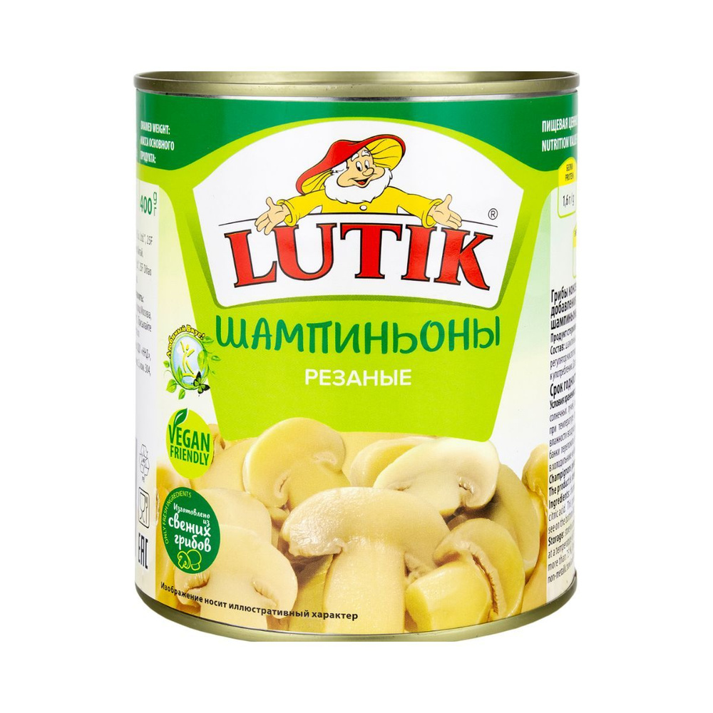 Шампиньоны LUTIK резаные консервированные без добавления уксусной кислоты, 3000мл  #1