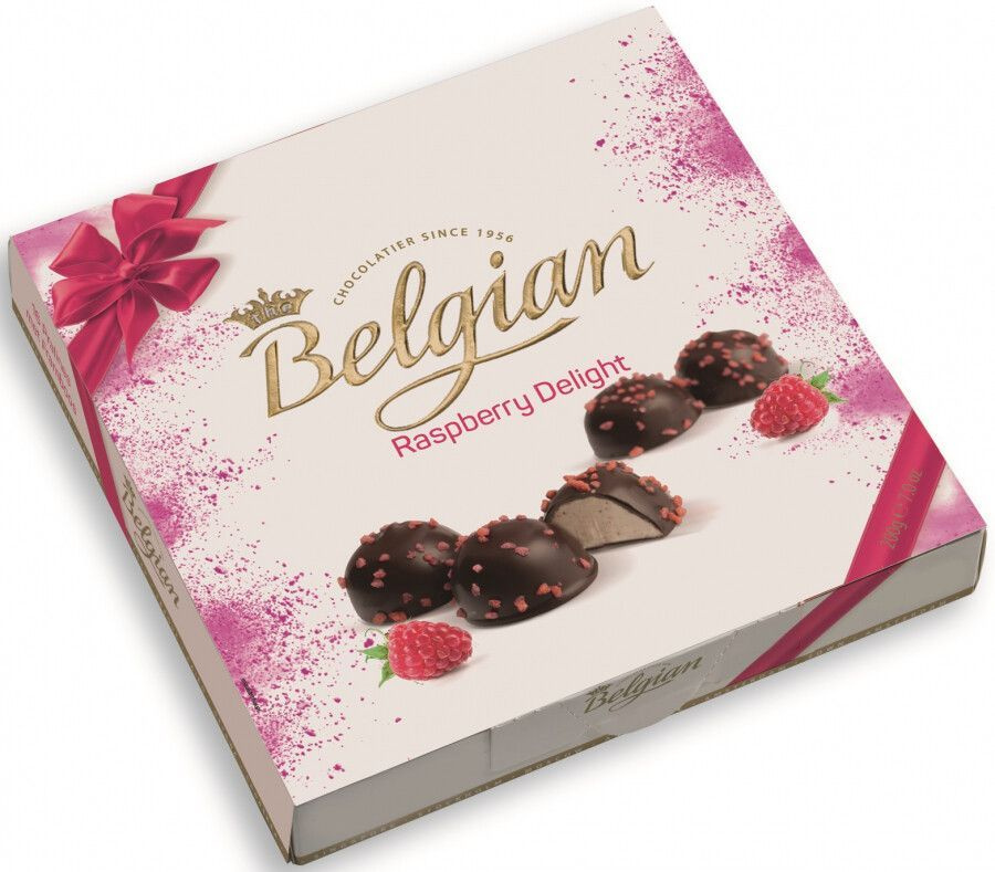 Шоколадные конфеты Belgian, пралине со вкусом малины, 200 г - купить с ...
