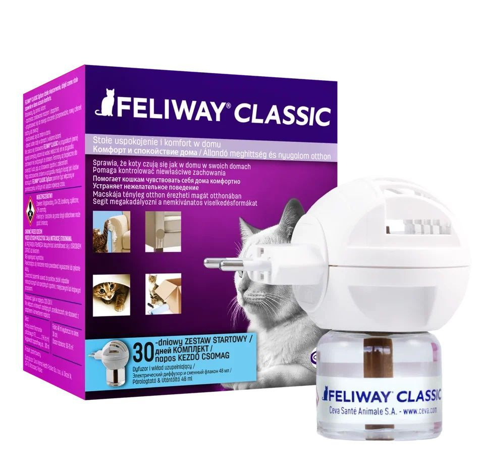 Феромоны корректор поведения для кошек Feliway Classic, набор диффузор ...