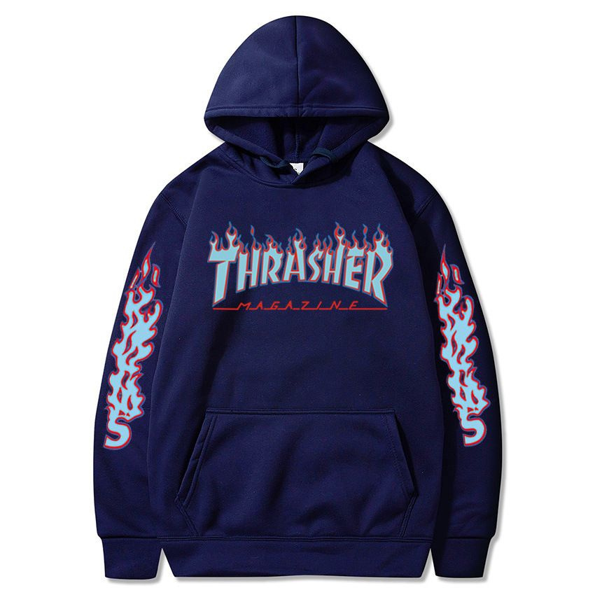 Blue and purple thrasher hoodie sale