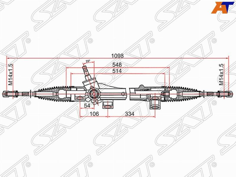 Ремкомплект рулевой рейки TOYOTA COROLLA/RUNX 120 04-07 (электро)
