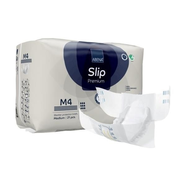 Подгузники для взрослых Abena Slip M4 объем в бедрах 70-110 cm 21 шт ночные, для лежачих больных, дышащие #1