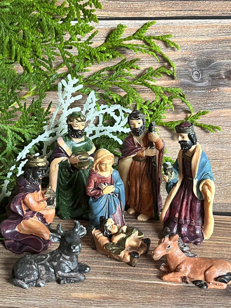 Рождественский вертеп Святое Семейство у колыбели Иисуса 21*17 см (Boltze)