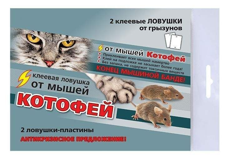 (Котофей)2 клеевые ловушки от грызунов #1