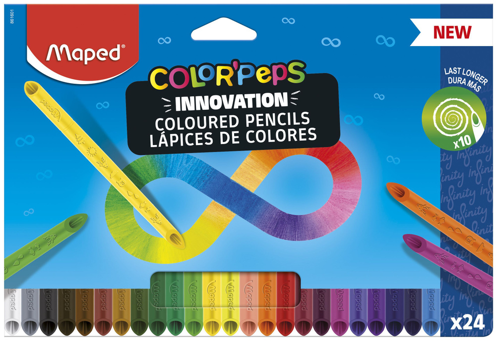 Карандаши цветные Maped Infinity для рисования мягкие,24 шт - купить с ...