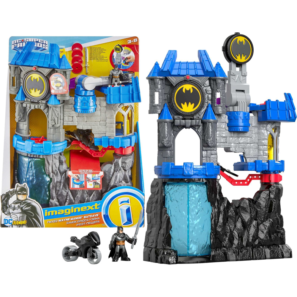 Imaginext DC Super Friends, игрушка Бэтмена, игровой набор Wayne Manor ...