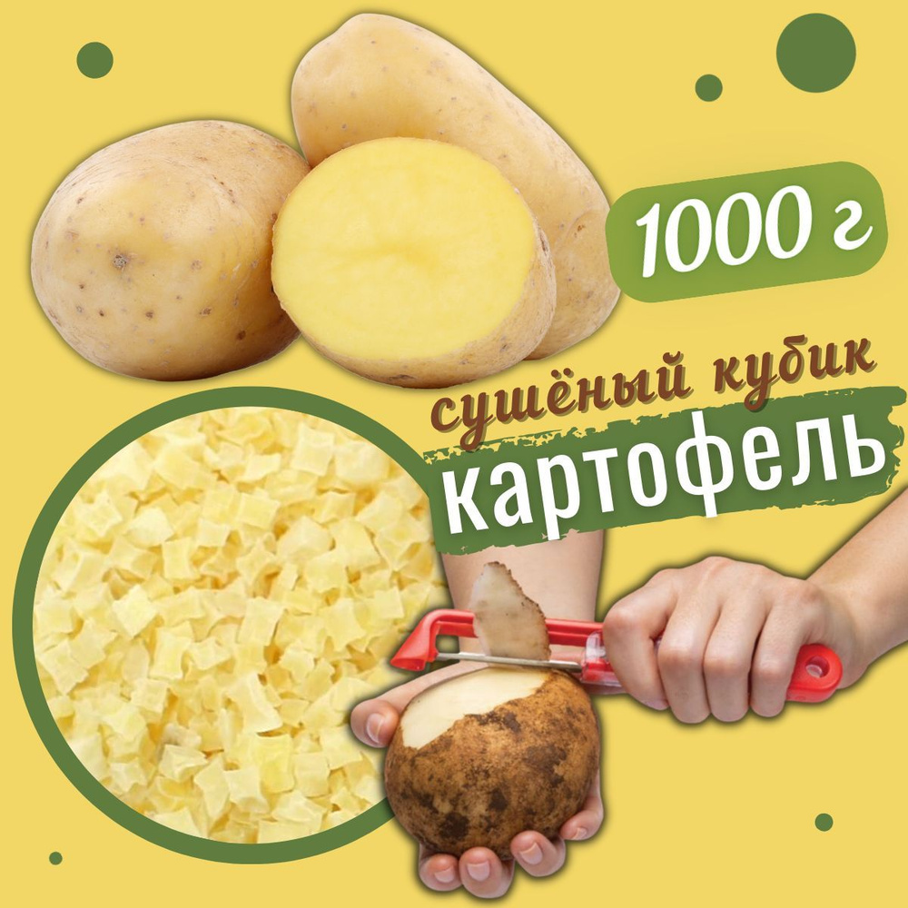 Картофель сушеный 1000 г, резаный кубик, высший сорт - купить с доставкой  по выгодным ценам в интернет-магазине OZON (1215301579)